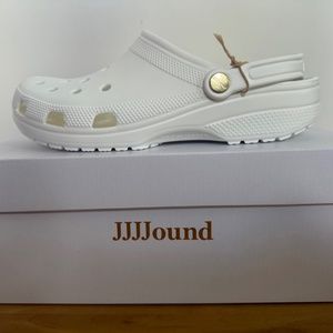 JJJJound x Crocs Classic Clogs White Brass Men's Size 11M